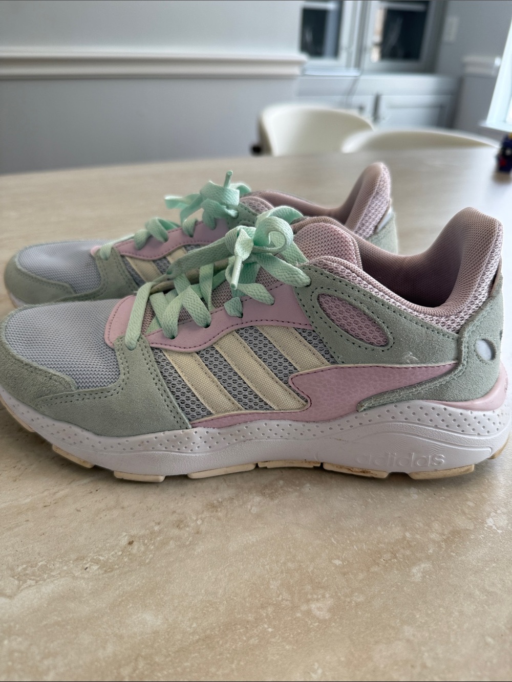 adidas Ortholite Float Mint Green and Light Pink Pastel Sneakers